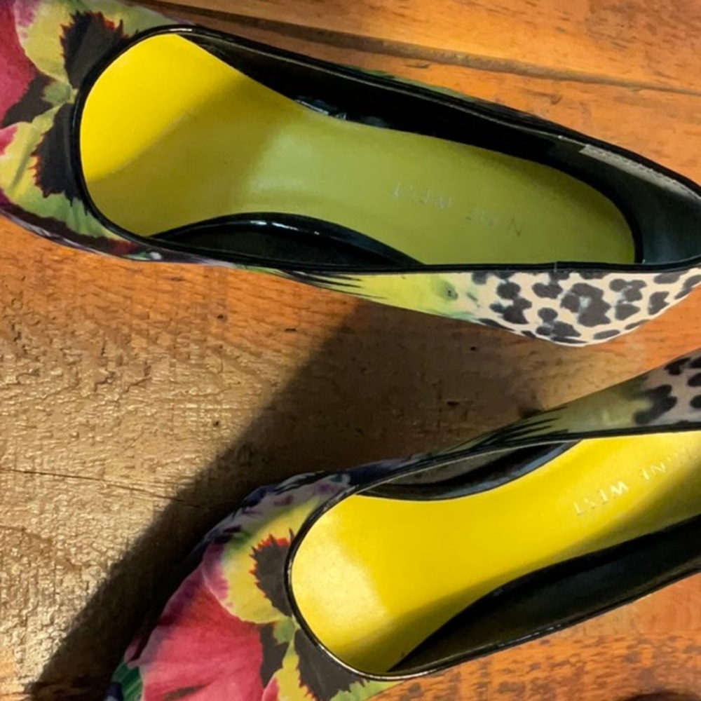 Nine West Floral Heels sz 7.5